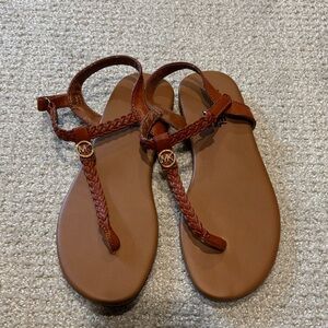 Michael Kors Tan Braided Sandals